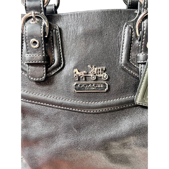 Coach 12937 Madison Sabrina Satchel – Black Leather Convertible Shoulder Bag - Picture 2 of 14